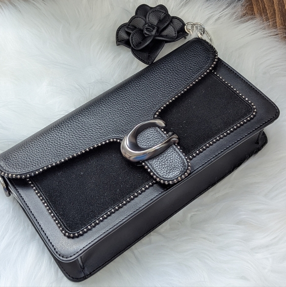 Coach Leather Studded Shoulder Bag – Black - Picture 5 of 14